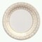 25 Pack White Paper Plates with Gold Basketweave Rim 7" Disposable Party Plates